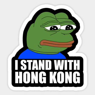 I Stand With Hong Kong - Pepe Sticker